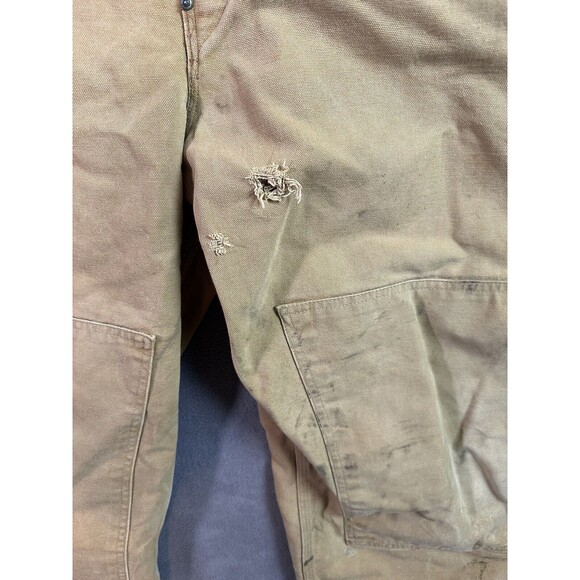 Distressed Vintage Carhartt Bib Work Overalls Made In USA 42 X 30 Early 90’s - Picture 5 of 5